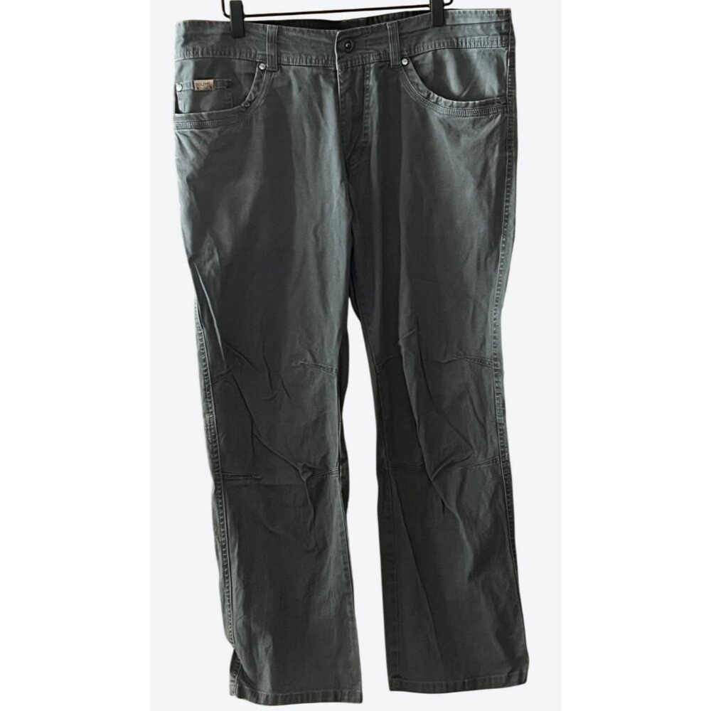 Kuhl Kanvus Men's Stone Gray Vintage Patina Canvas Hiking Work Pants 36" x 28"